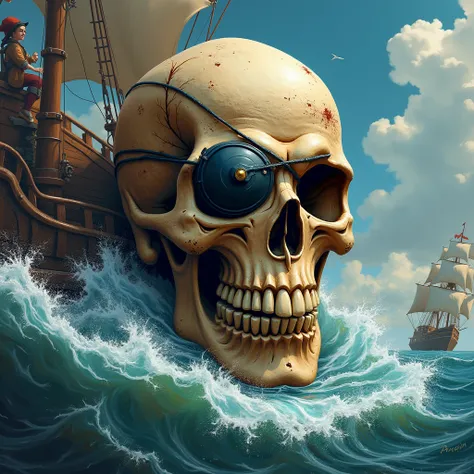 pirate skull art