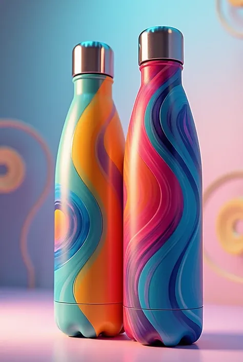 Design colorful and unique water bottles.