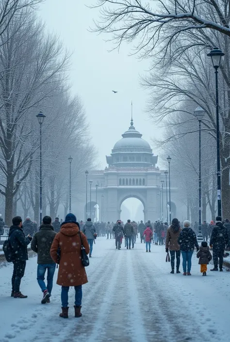 In Bangladesh snow falling in Dhaka 