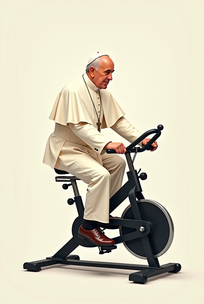 Pope francesco on cyclette