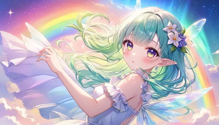  top quality ,Aurora fairy,Rainbow, cute