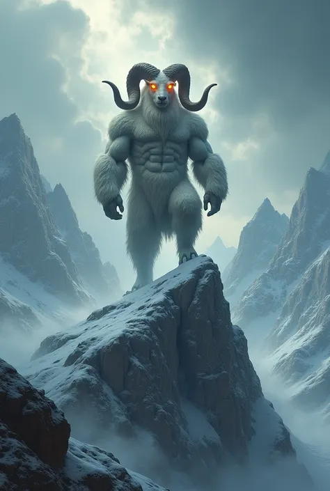 The ram man on the mountain