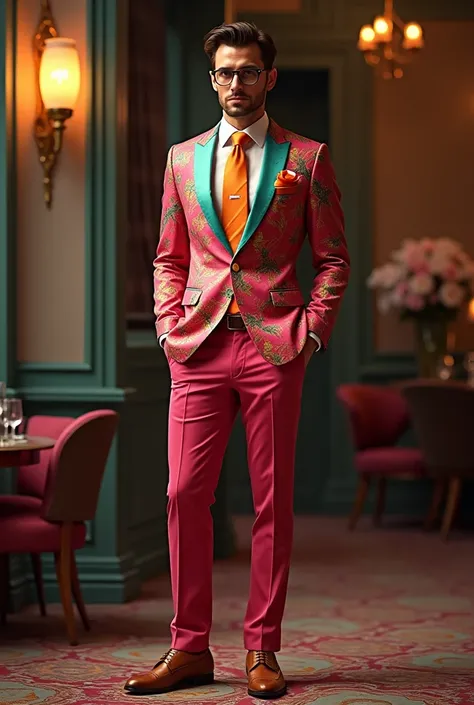 Formal colour ful outfit men