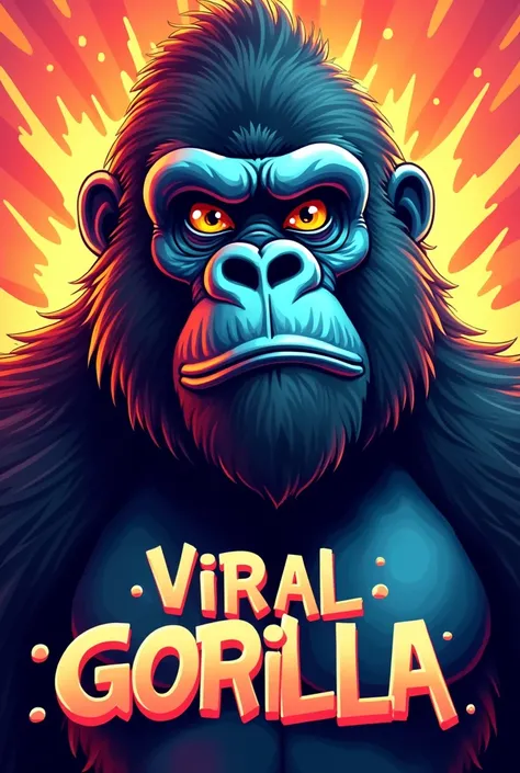 Provide me a profile picture for my Instagram meme page with the name viralgorilla with the text viral gorilla 