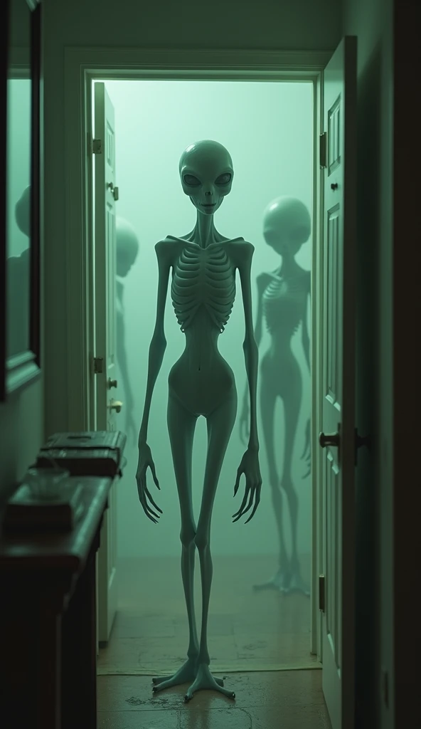 8K realistic alien apparitions at homes in New Jersey