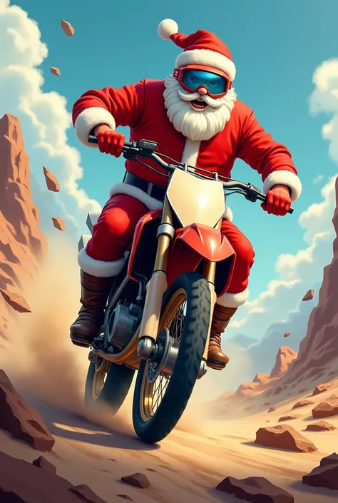 santa clause animated wearigg bg motocross goggle