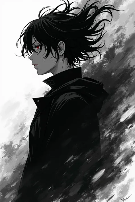 black and white anime pictures