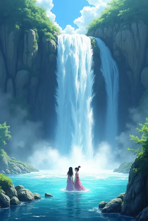 Waterfall anime style 