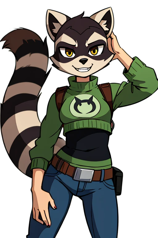 Female furry teenager raccoon ben 10 style