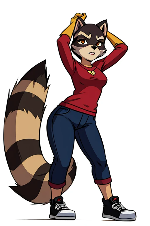 Female furry teenager raccoon ben 10 style