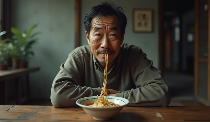 Realistic、Chinese、male、 ramen、There is hair in the bowl I finished eating、