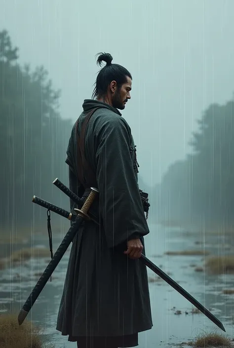 Samurai in the sad rain 