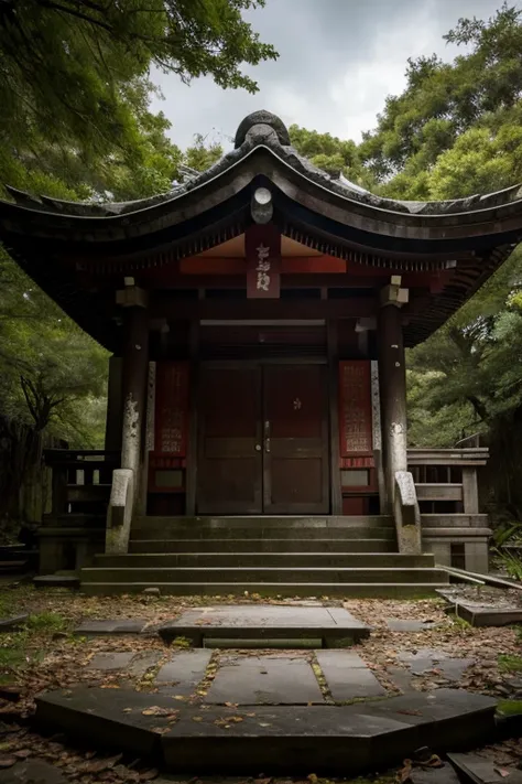 Abandoned shrine　 dark　night