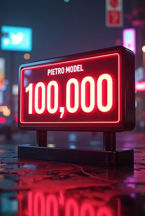 A YouTuber sign with 10,000 written on it the name of the Pietro Model channel