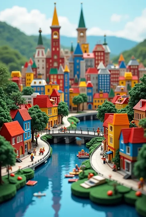 City Olsztyn made of LEGO brucks