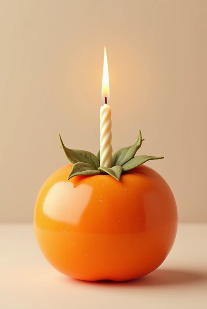 put a birthday candle on a persimmon instead of a cake