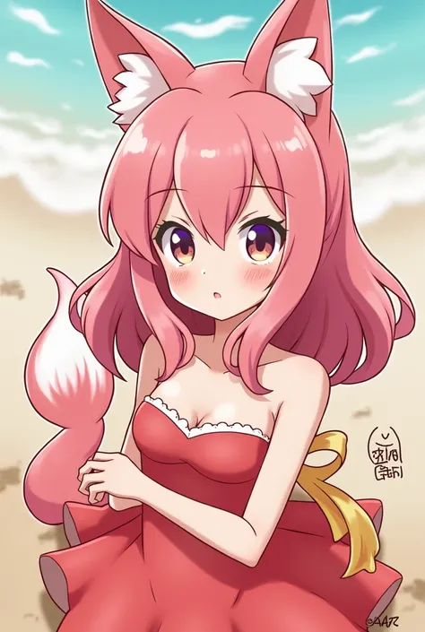 Create an anime from Peach Day named Shellfish Nami and then pink tits and hairy pussy