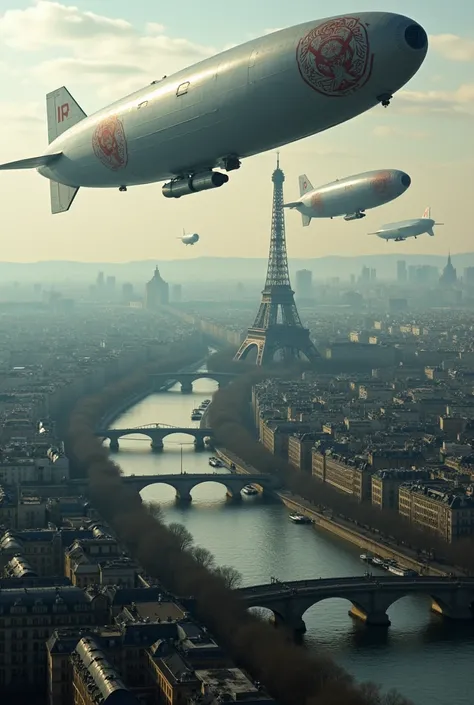 Soviet airships over Paris.