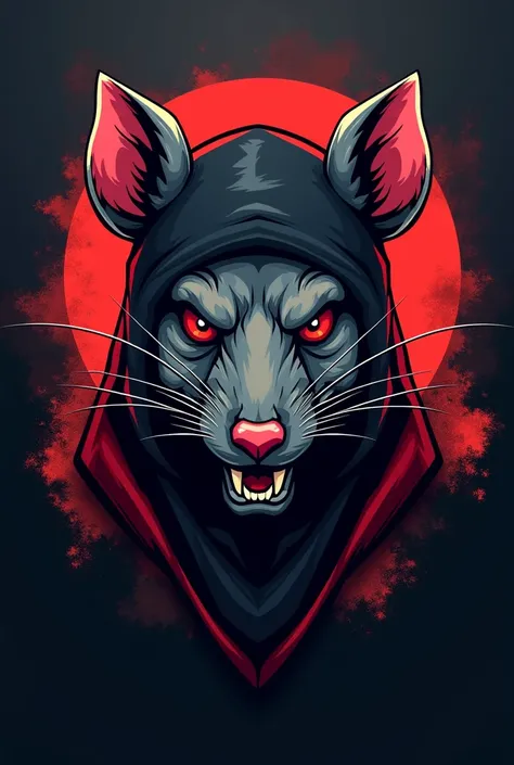 Esport logo of an rat using an balclava geng abang tikus