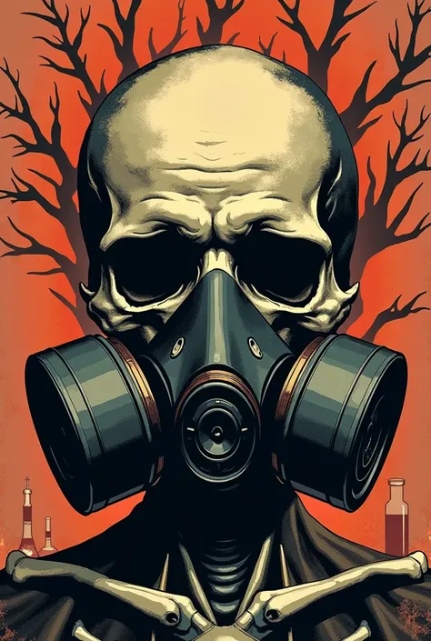 3. Stylized Skull with Mask

Symbolism: Mystery, identification with the characters, dark atmosphere.

Design: A skull wearing a gas mask and in the background - symbols referring to Fight Club or Breaking Bad (e.g. laboratory flasks).