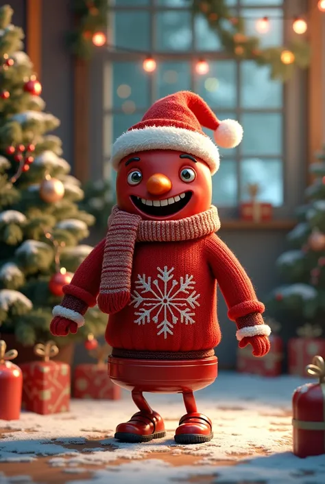 Fire extinguisher character in Christmas theme 4500x4500
