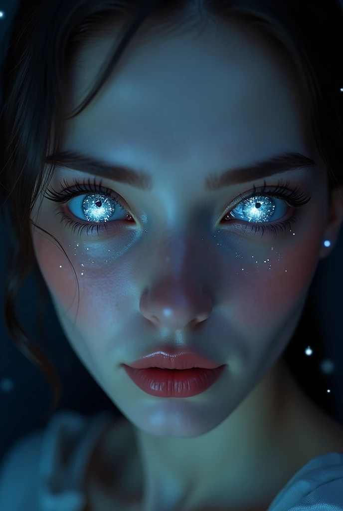 woman&#39;s eyes, Whose pupil reflects the most beautiful star in the sky 