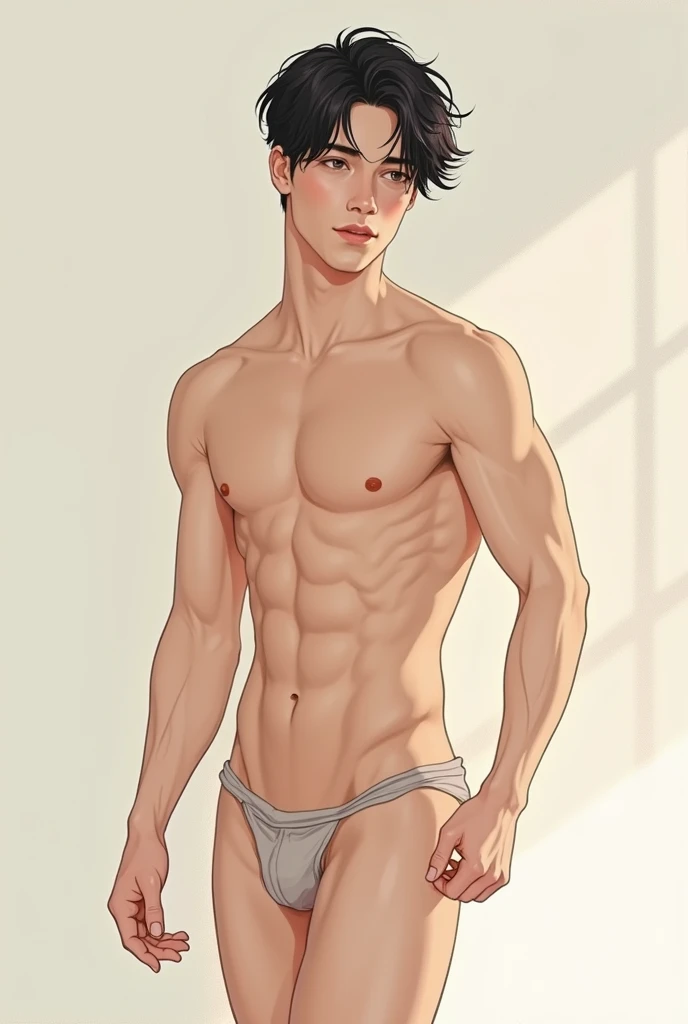 Handsome manhwa boy full naked