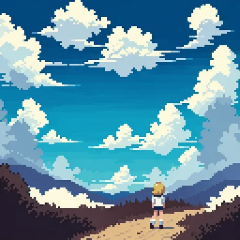 a background of clouds anime style