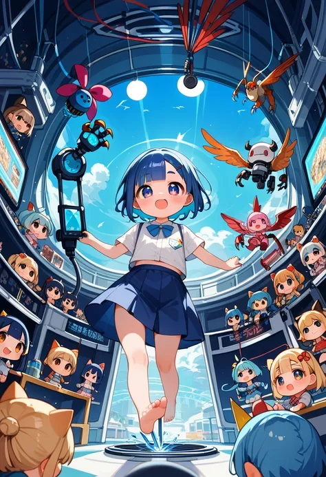 score_9,score_8_up,score_7_up,source_anime,(loli,little,ultra cute kawaii:1.5),
(darkblue wavy-short hair,:1.4),(navyblue hair:1.4),bold eyebrows,(chibi:1.2),(claw-machine:1.2),(a girl hung in midair from the ceiling by claw of crane),girl hung in midair f...