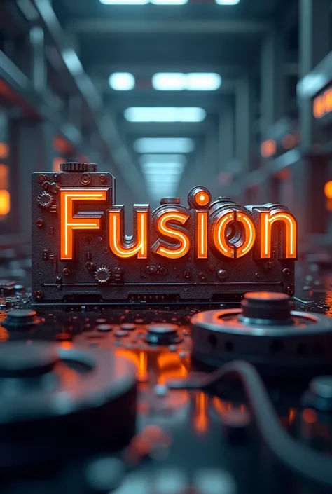 Youtube channel banner having the word fusion factory in a 3d logo format