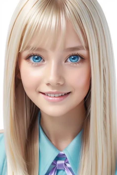 Very beautiful young face that shines for the first time 、 very beautiful face、 beautiful girl with very white blondes 、super vibrant super long silky shiny metallic butter platinum blondes hair、 super long straight silky hair 、 messy bangs sexy cute girl ...