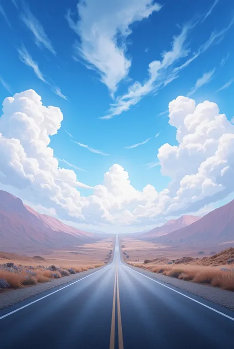 Empty road with beautiful sky 