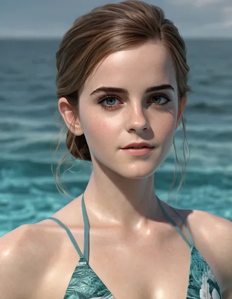 (((Emma Watson))) beautiful detailed eyes, beautiful detailed lips, extremely detailed eyes and face, long eyelashes, tall slender woman, 25 years old, full body, photo-realistic, in swimsuit, natural lighting, 8k, detailed fabric textures, realistic skin,...