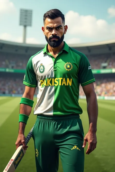 Virat Kohli in Pakistan cricket team kit