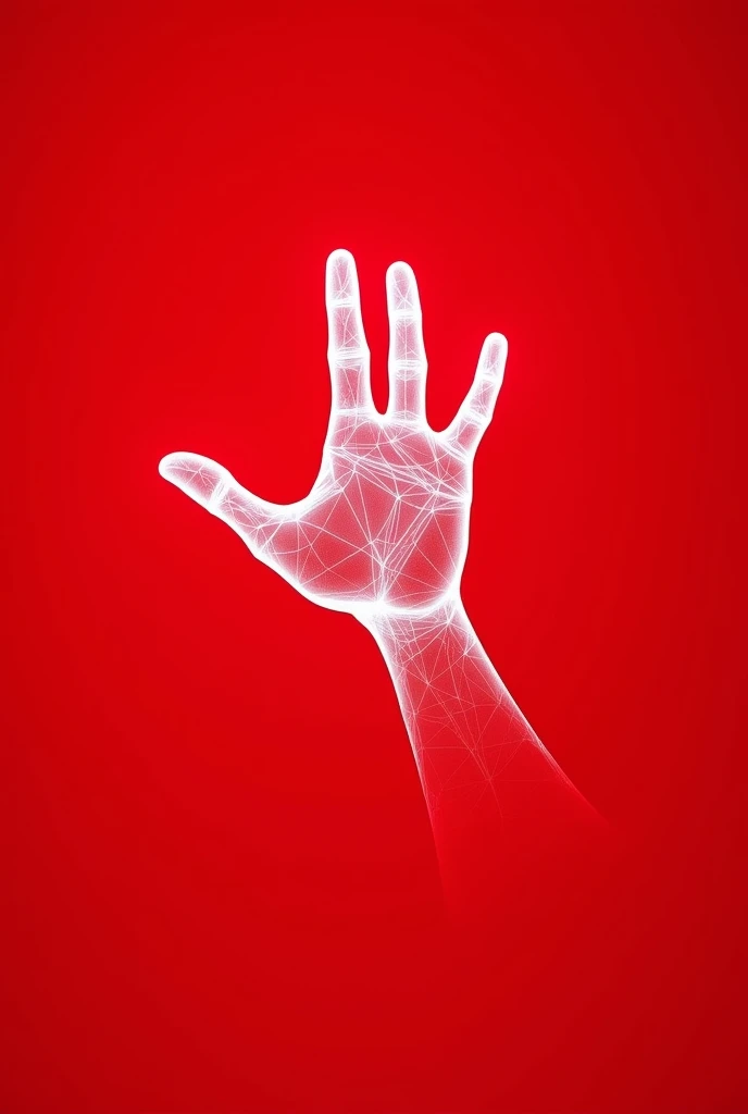 a red background with a white wireframe of a hand reaching out, 3d wireframe, gesture dynamic, low - poly hands, serpentine pose gesture, artistic depiction, istockphoto, on a red background, hand gesture, gesture, bump in form of hand, digital art, digita...