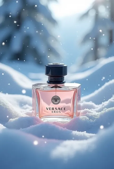 Perfume versace eros in the snow