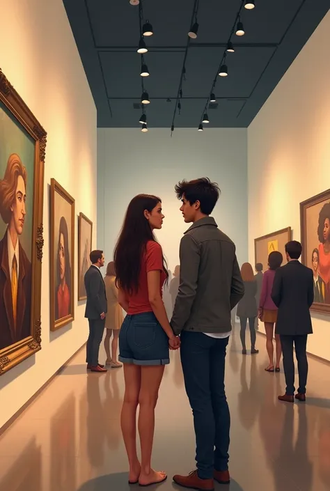 Luna and Gabriel meet at an art exhibition