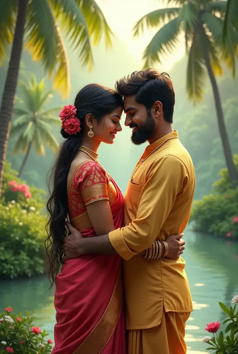 Create a image of couple of Kerala