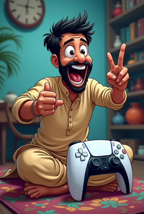 INDIAN PLAYING WITH PS5 meme style