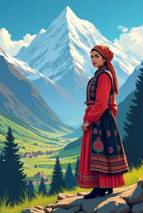 Tajikistan travel poster