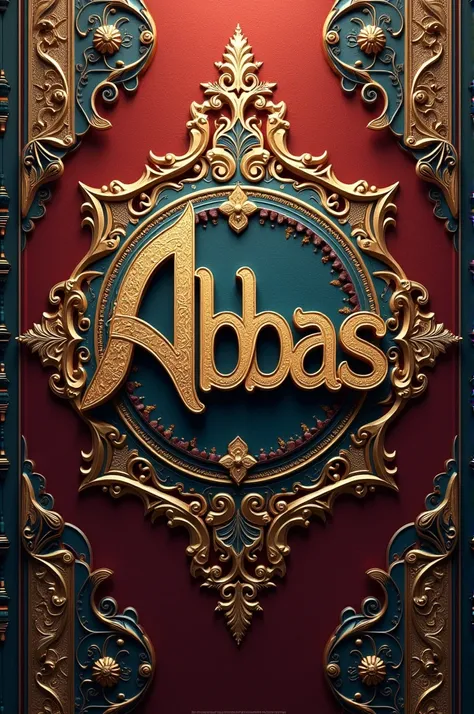 Generate an image where the name Abbas appears with a very very beautiful decoration