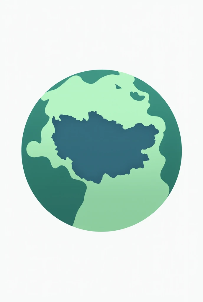 mongolia map in earth logo