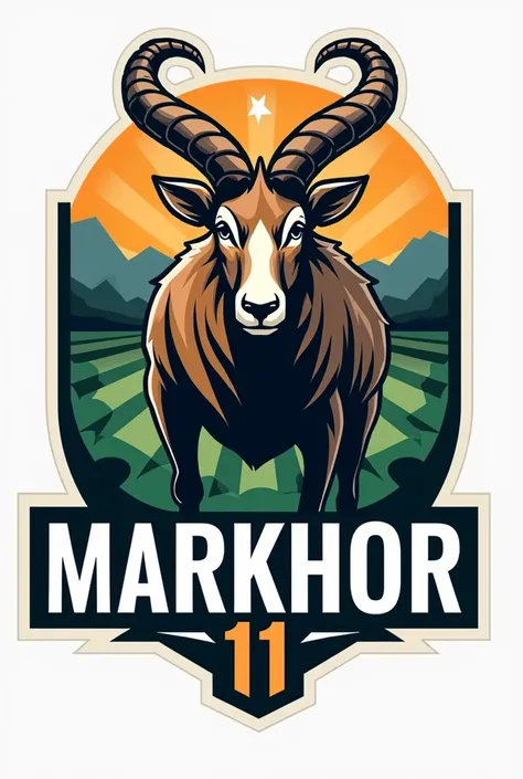 Logo cricket team named MARKHOR 11