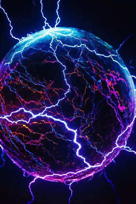 incredibly technologically advanced microcosm.
element, lightning, neon, glow, technique. 
macro photography,  high detail ,  a realistic image of .