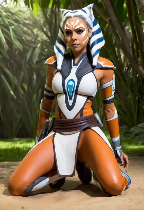 Ahsoka Tano, blowjob in a kneeling pose