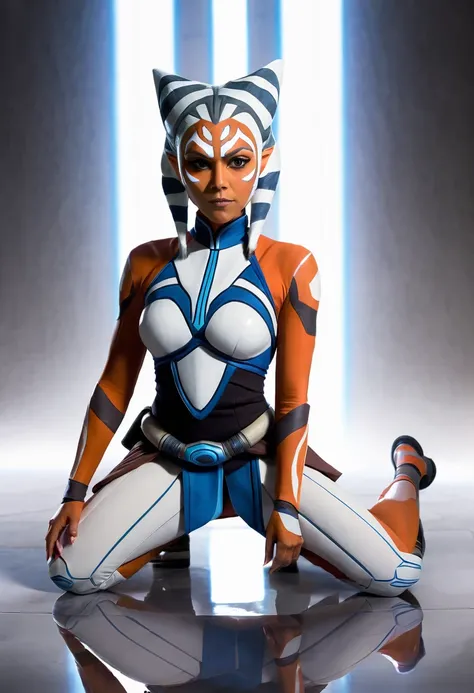 Ahsoka Tano, blowjob in a kneeling pose