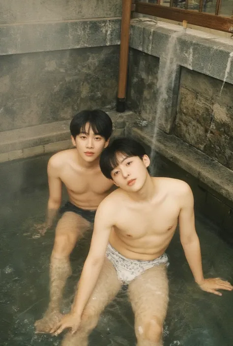 2 junior high school boys　 Public bath