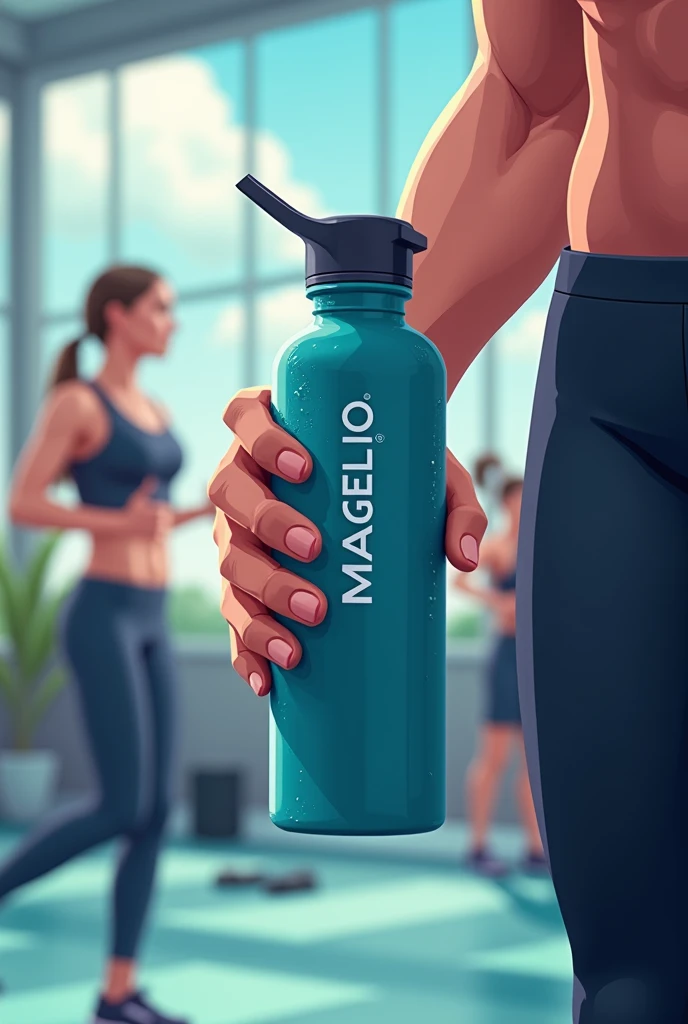 Creat Majelo drinking water bottle add in workout session 
