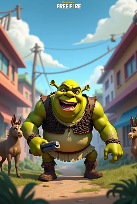 shrek jogando free fire