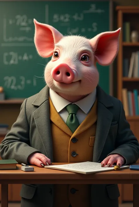 Handsome pig teacher (Not fat) mathematician 